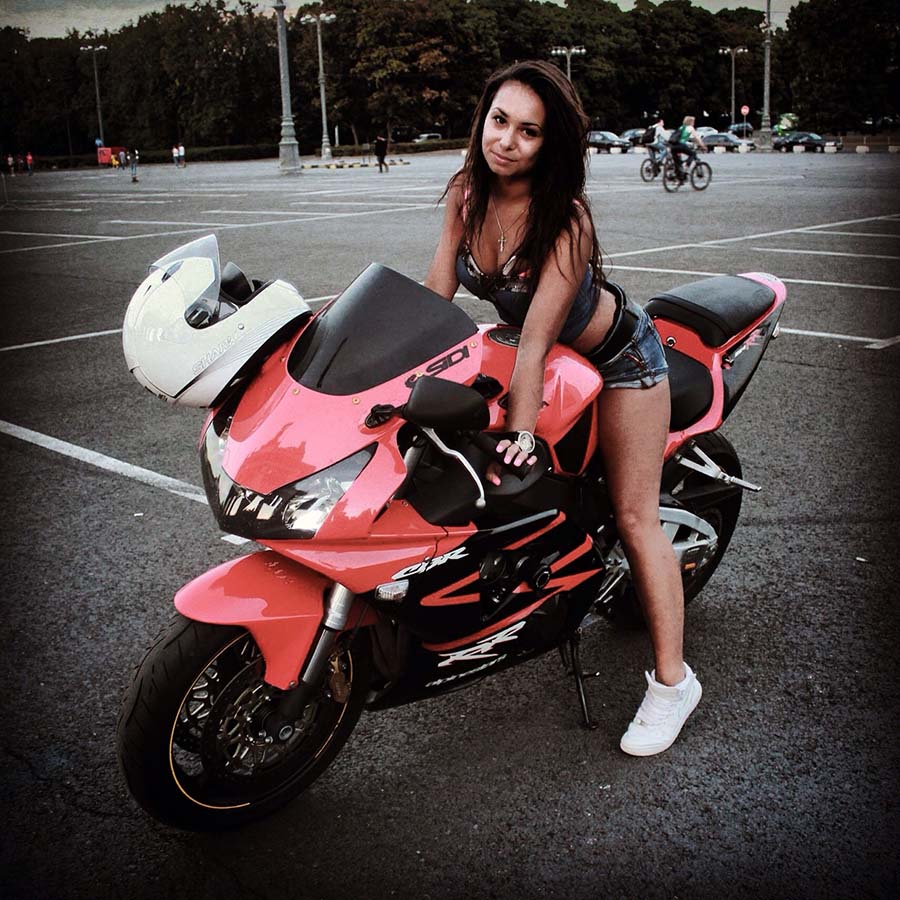 Brunettes on a motorcycle in Perth